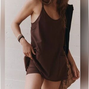 FP Movement Hot Shot Mini Dress Argan Oil size Small NWOT